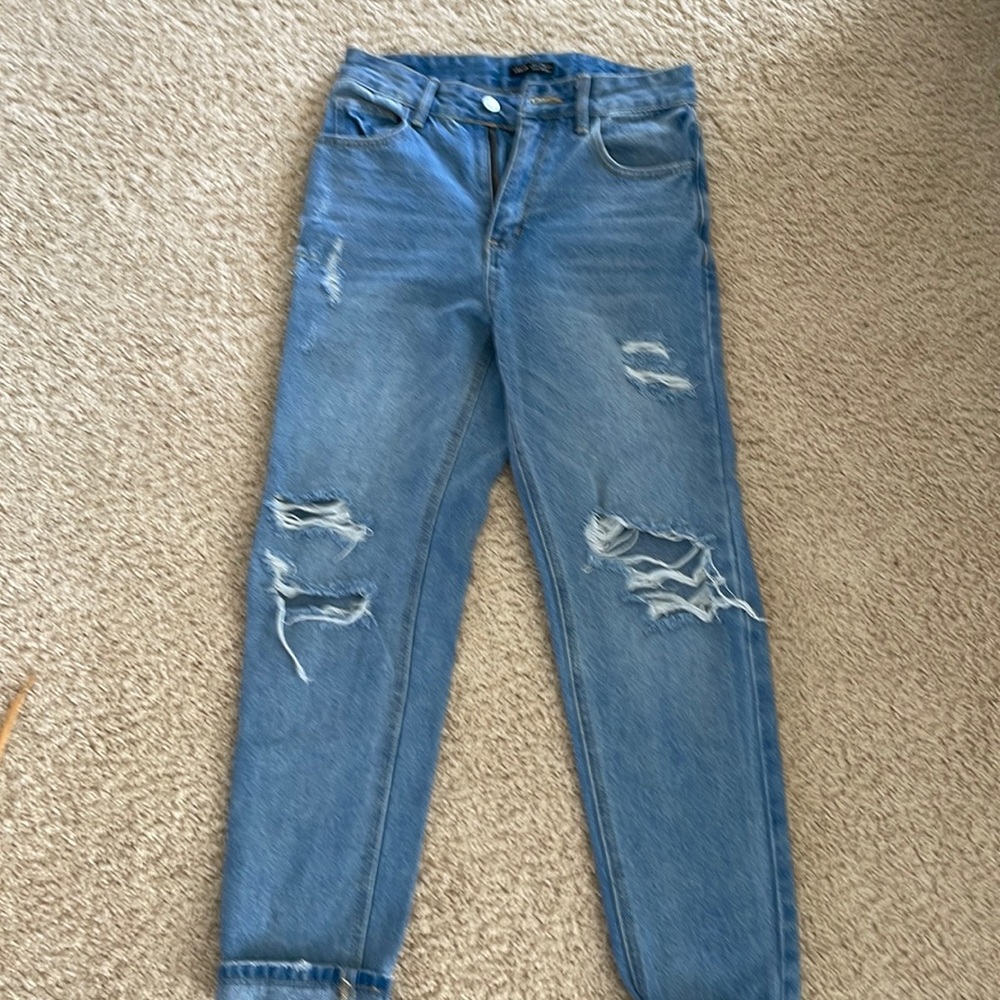 shein jeans blue denim barely worn
